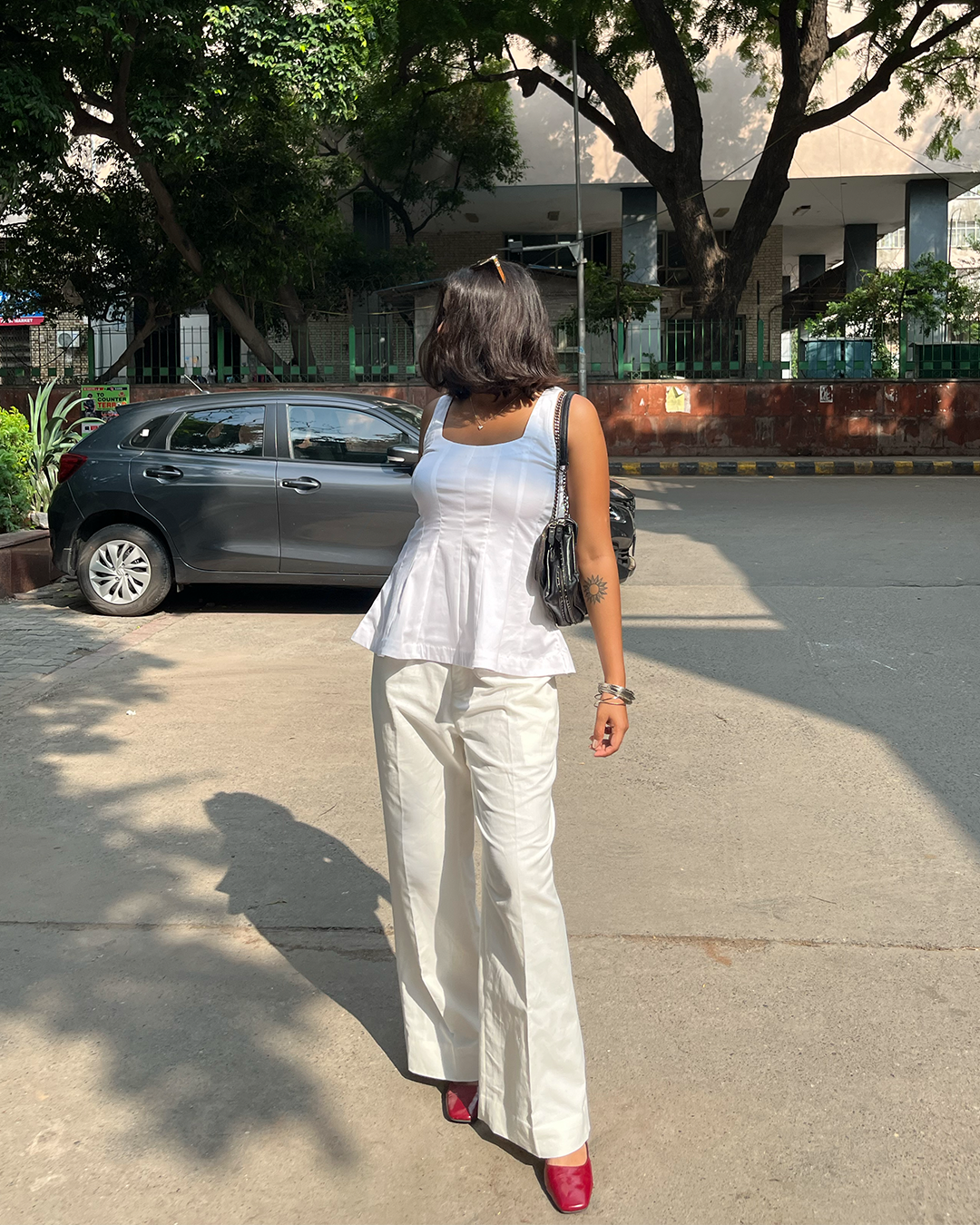 Ivory Peplum Set
