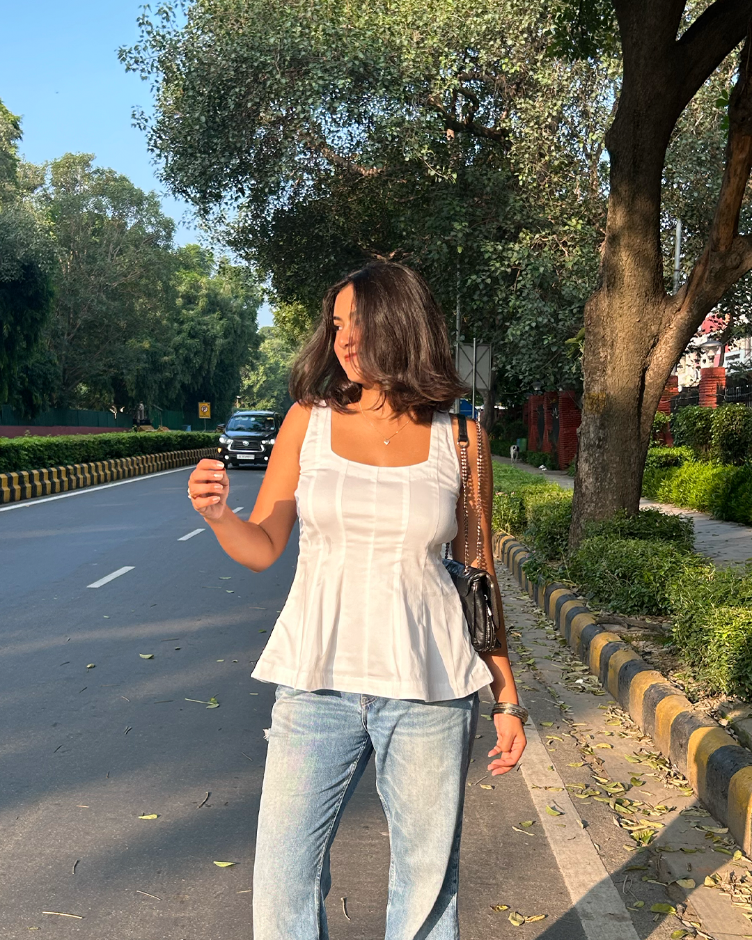 Ivory Peplum Top