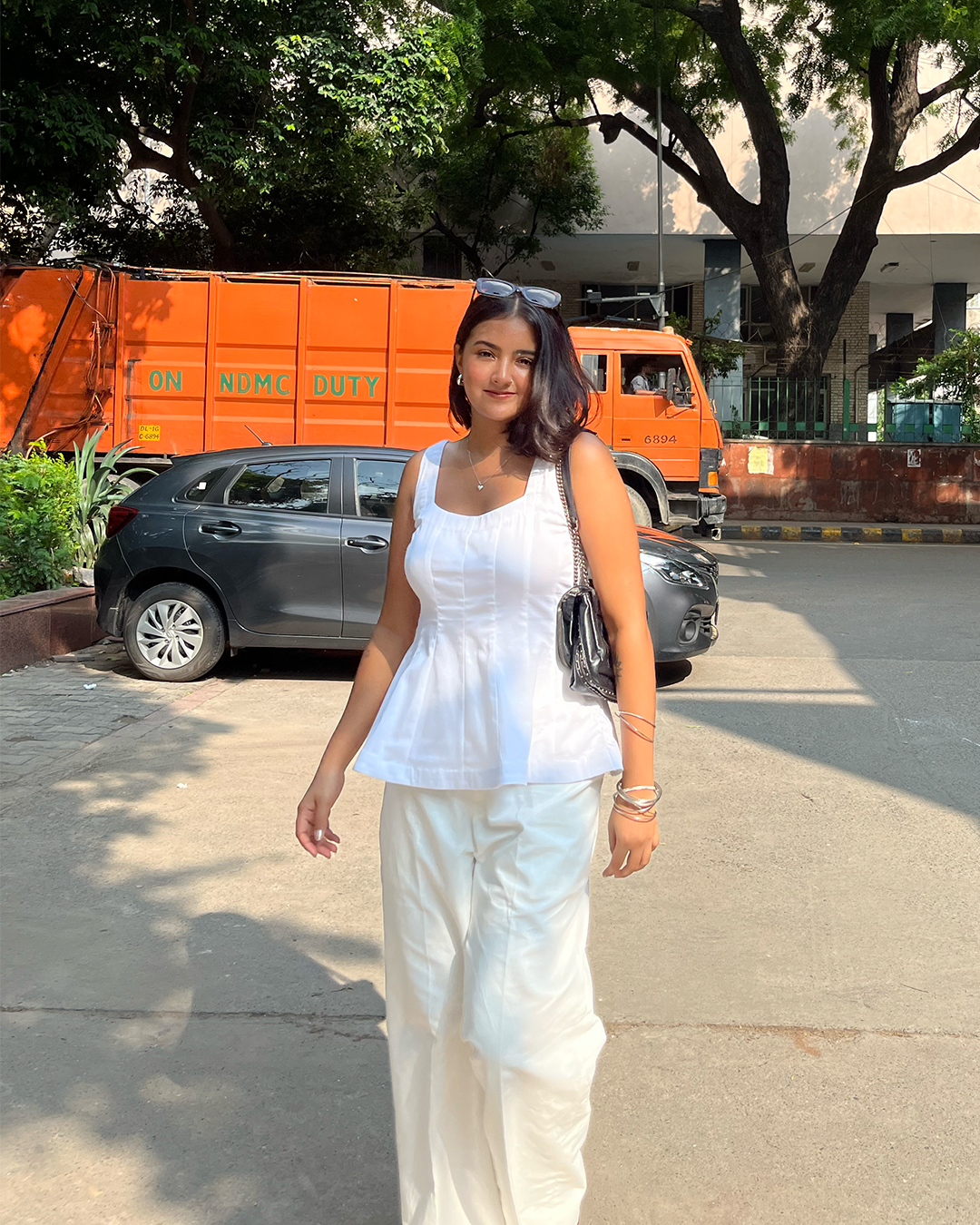Ivory Peplum Set