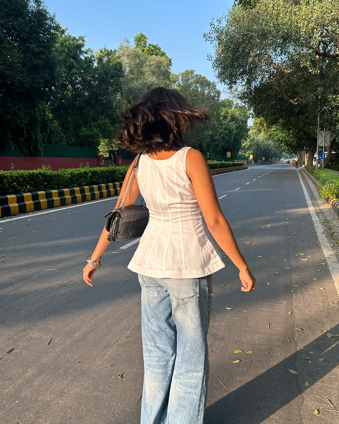 Ivory Peplum Top