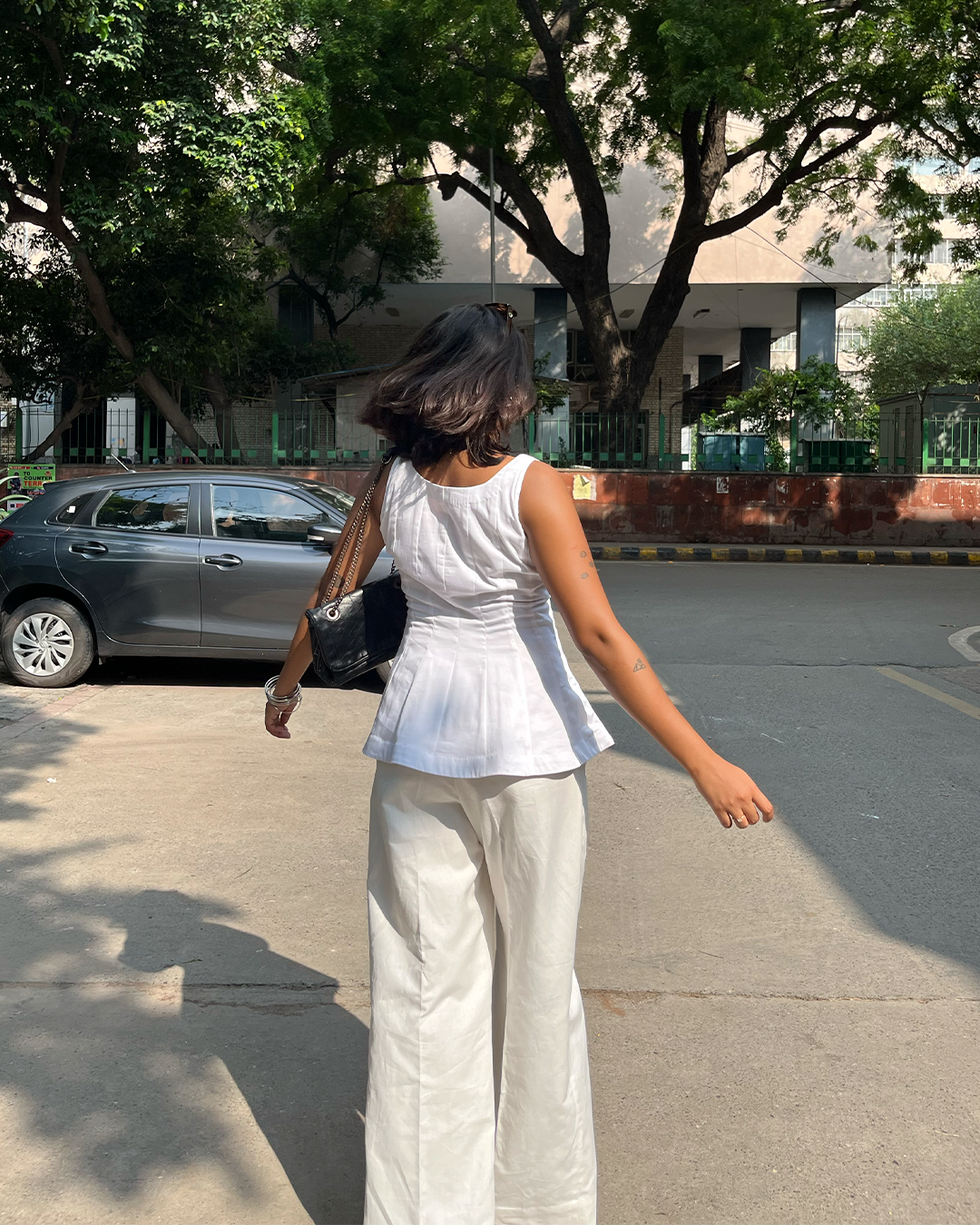 Ivory Peplum Set