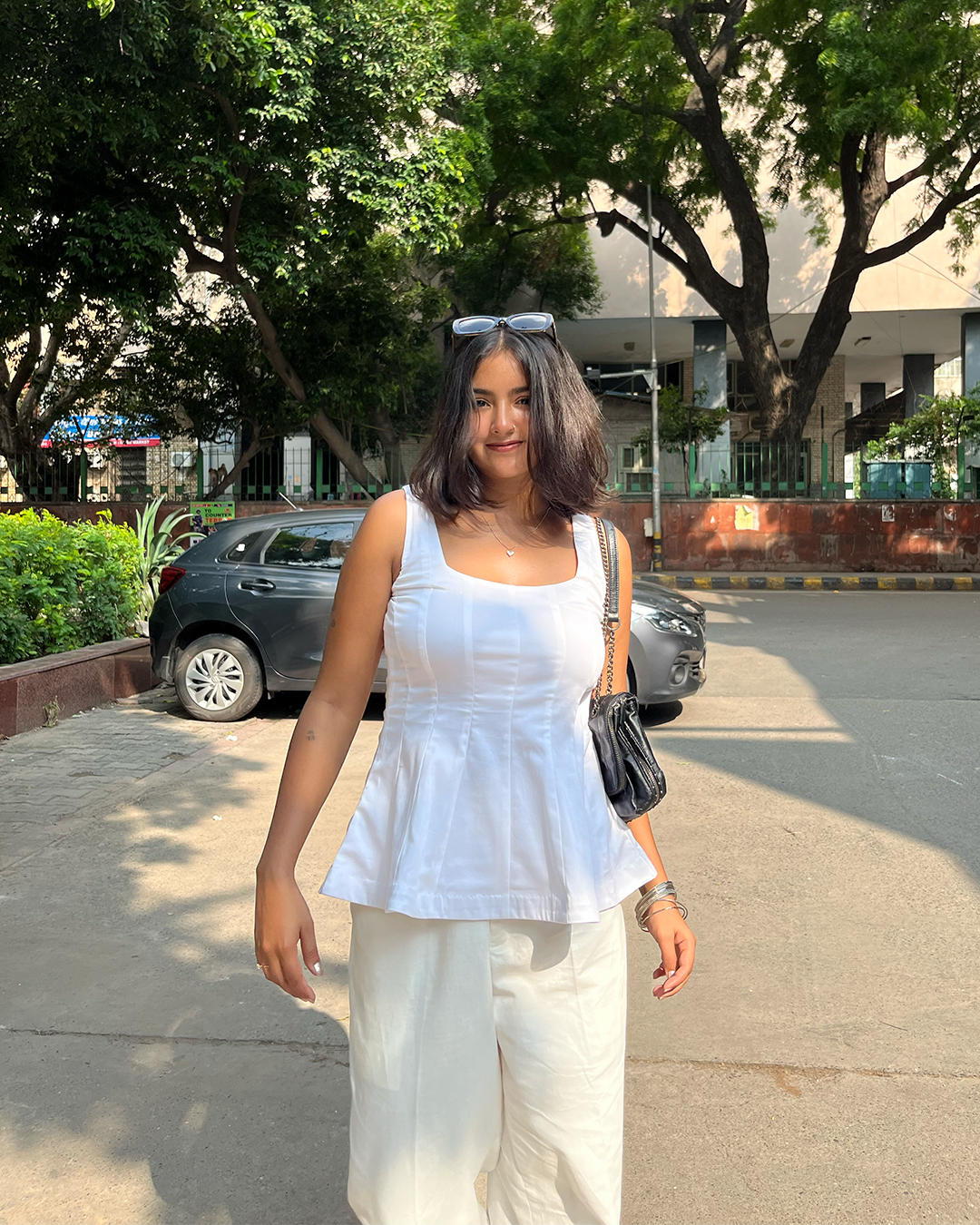 Ivory Peplum Set