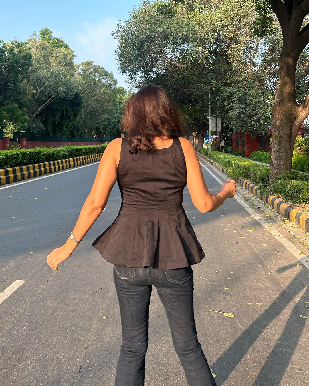 Black Peplum Top