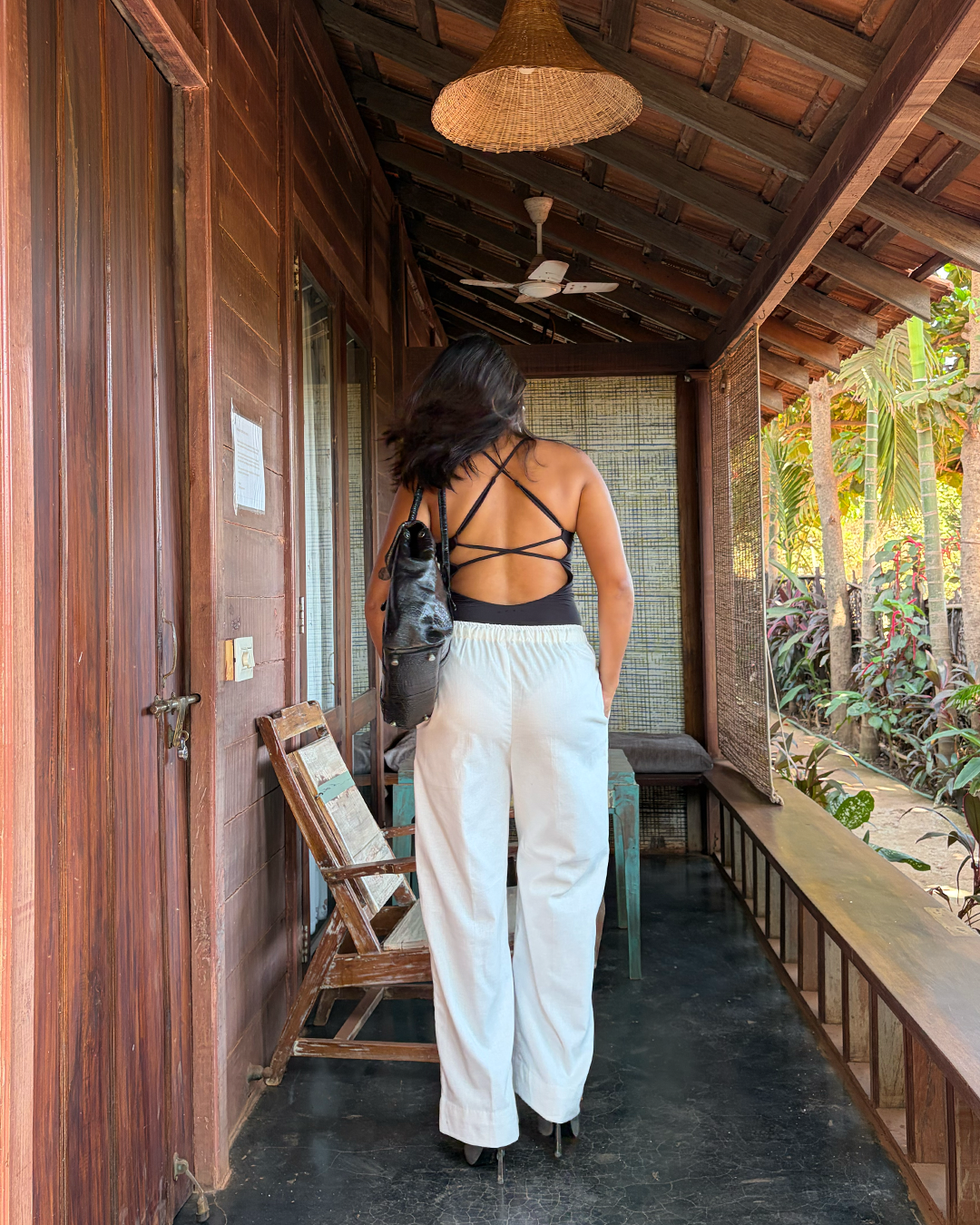 White Linen Lobby Pants