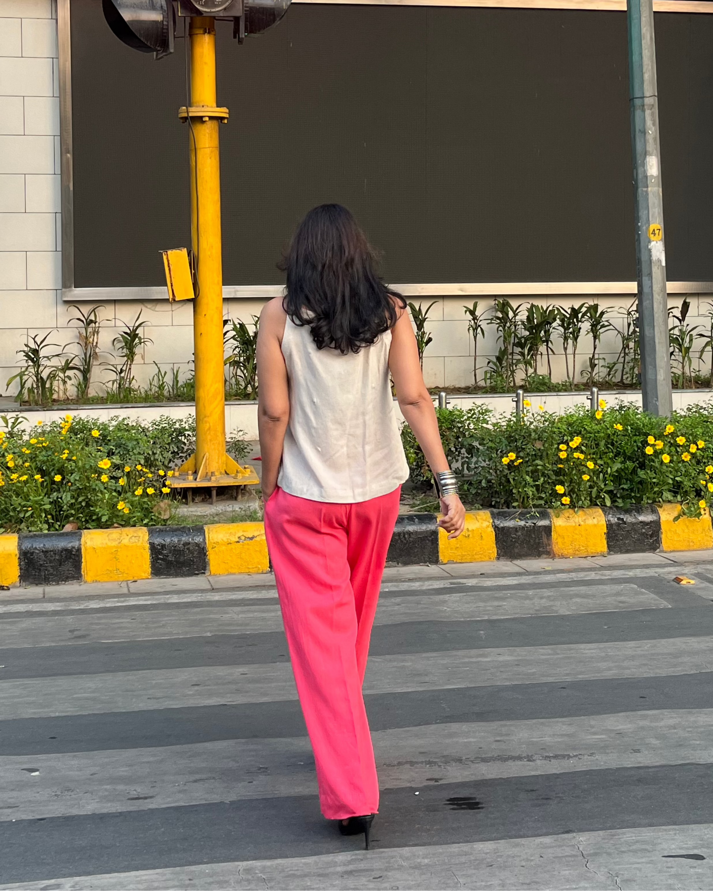 Fuchsia Pink Linen Pants