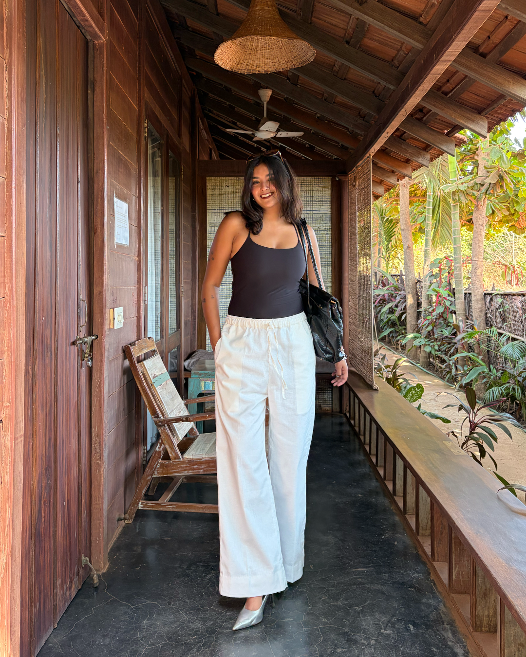 White Linen Lobby Pants