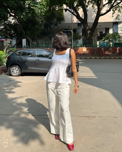 Ivory Peplum Set