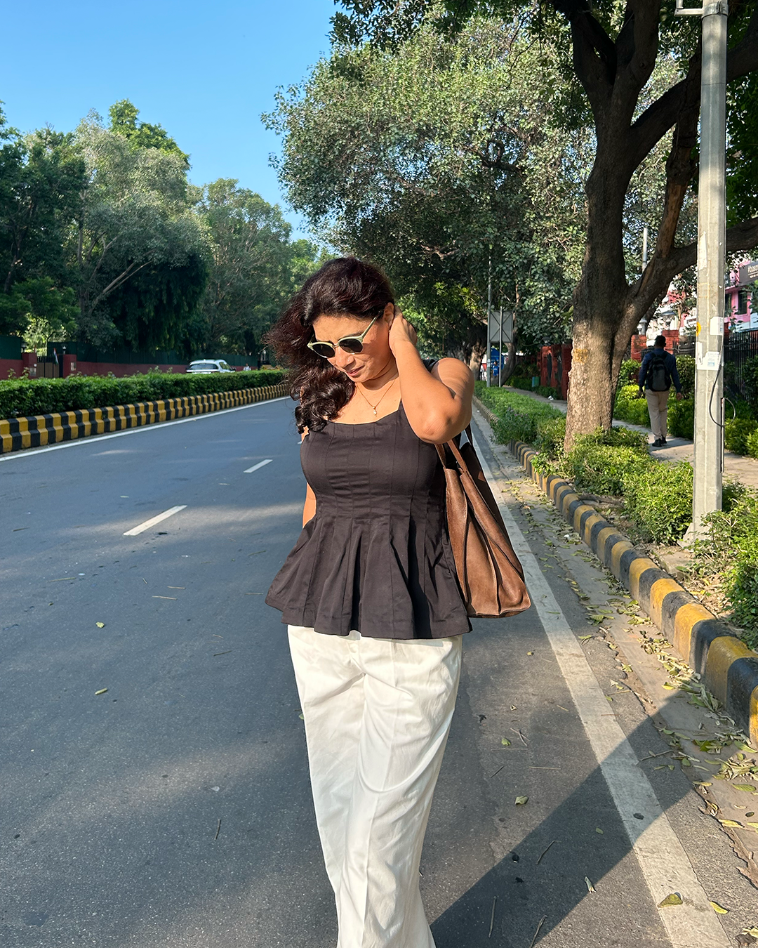 Black Peplum Set