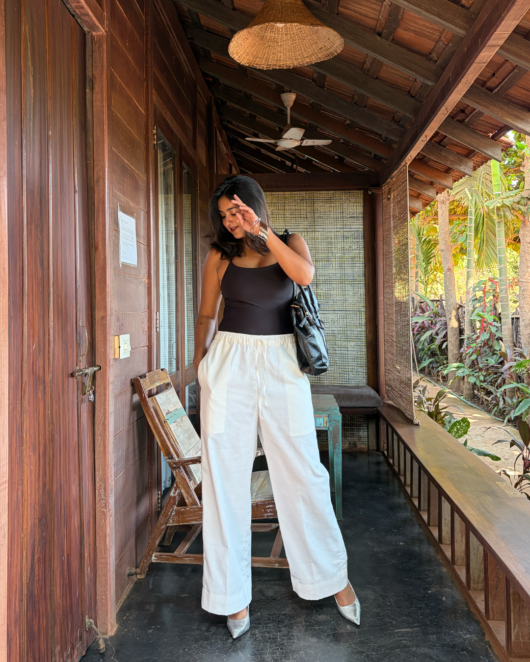 White Linen Lobby Pants