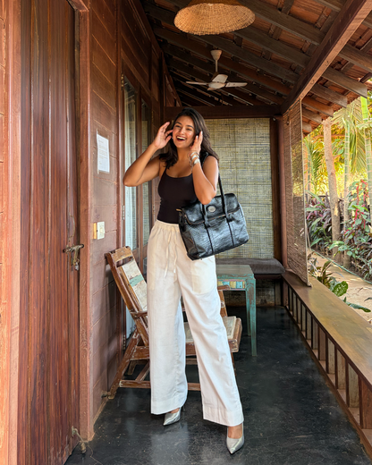 White Linen Lobby Pants