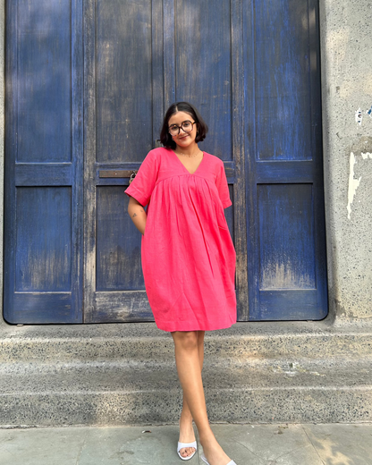 Fuchsia Pink Bloom Dress