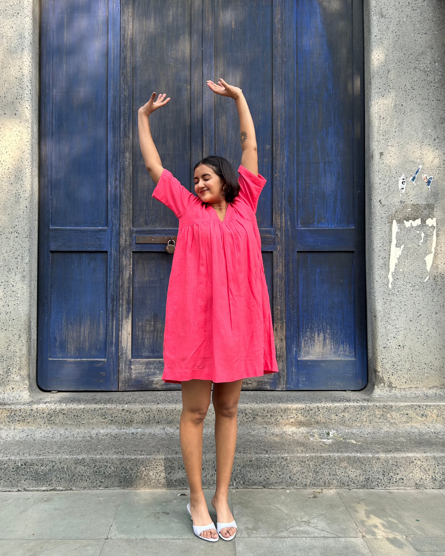 Fuchsia Pink Bloom Dress
