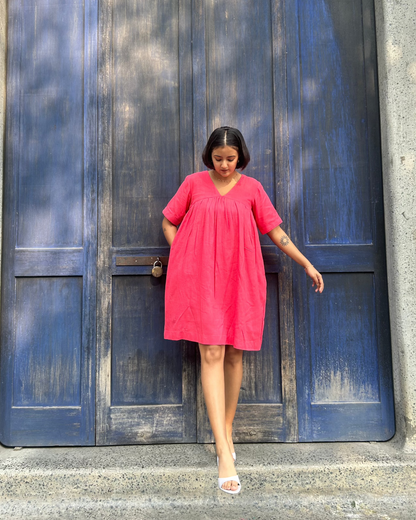 Fuchsia Pink Bloom Dress
